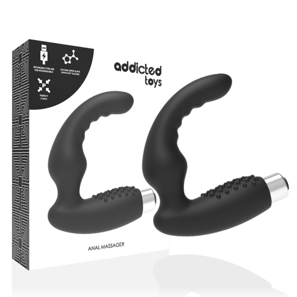 ADDICTED TOYS - VIBRATEUR PROSTATIQUE RECHARGEABLE MODÈLE 2 - NOIR -