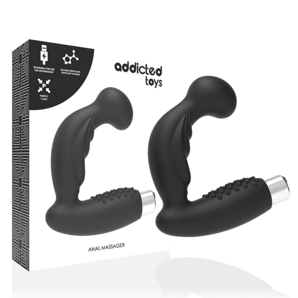 ADDICTED TOYS - VIBRATEUR PROSTATIQUE RECHARGEABLE MODÈLE 3 - NOIR -