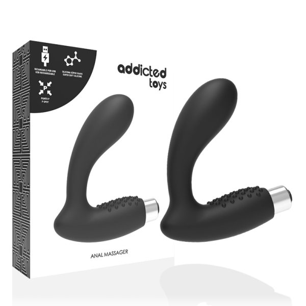ADDICTED TOYS - VIBRATEUR PROSTATIQUE RECHARGEABLE MODÈLE 5 - NOIR -