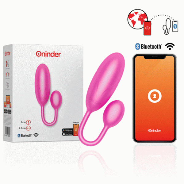 ONINDER - ŒUF VIBRANT DENVER ROSE 7 X 2,7 CM APPLICATION GRATUITE -