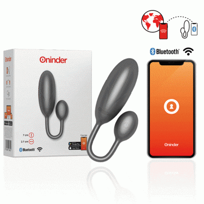 ONINDER - ŒUF VIBRANT DENVER NOIR 7 X 2,7 CM APPLICATION GRATUITE -