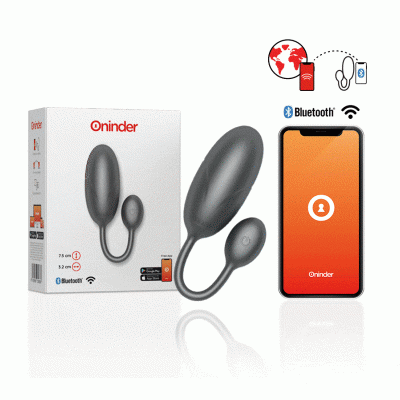 ONINDER - OEUF VIBRANT TOKYO NOIR 7,5 X 3,2 CM APPLICATION GRATUITE -