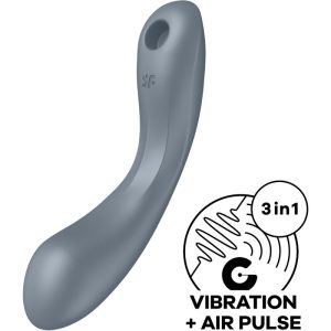 SATISFYER - CURVE TRINITY 1 AIR PULSE VIBRATION GRIS -