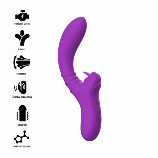 INTENSE - VIBRATEUR FLEXIBLE HARRY AVEC LANGUE VIOLET -