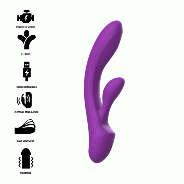 INTENSE - LUIGI RABBIT VIBRATEUR LIQUIDE SILICONE VIOLET -