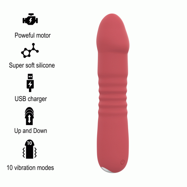 INTENSE - JUNI UP & DOWN 10 VIBRATIONS ROUGES - – Image 2