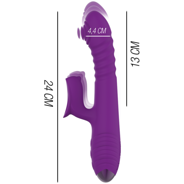 INTENSE - VIBRATEUR RECHARGEABLE MULTIFONCTION IGGY UP & DOWN AVEC STIMULATEUR CLITORAL VIOLET - – Image 4