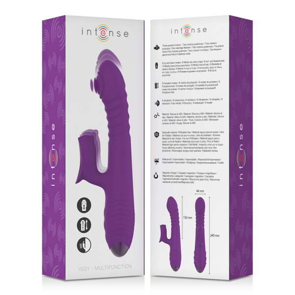 INTENSE - VIBRATEUR RECHARGEABLE MULTIFONCTION IGGY UP & DOWN AVEC STIMULATEUR CLITORAL VIOLET - – Image 6