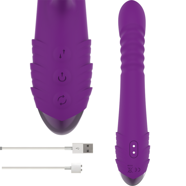 INTENSE - VIBRATEUR RECHARGEABLE MULTIFONCTION IGGY UP & DOWN AVEC STIMULATEUR CLITORAL VIOLET - – Image 5