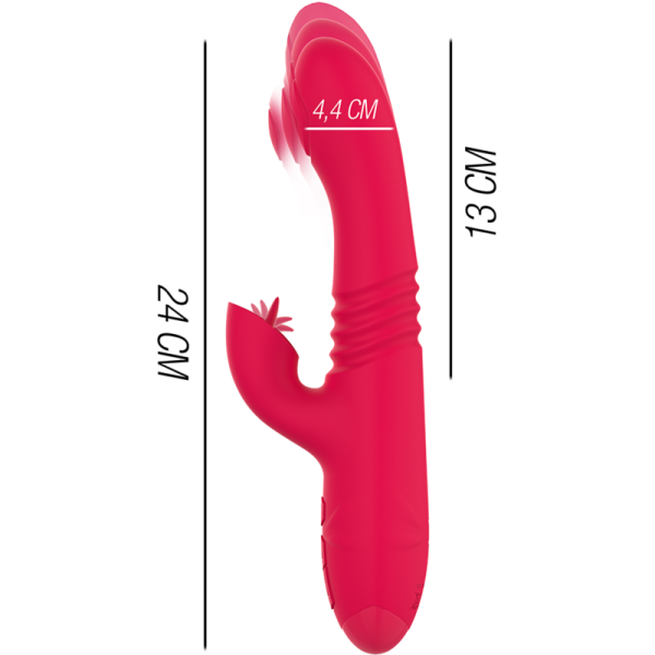 INTENSE - VIBRATEUR UP & DOWN RECHARGEABLE MULTIFONCTION DUA AVEC LANGUE ROUGE - – Image 4