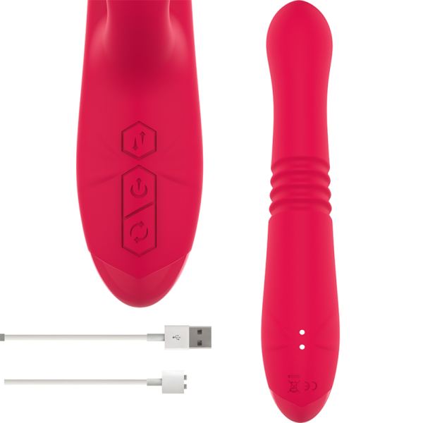 INTENSE - VIBRATEUR UP & DOWN RECHARGEABLE MULTIFONCTION DUA AVEC LANGUE ROUGE - – Image 5