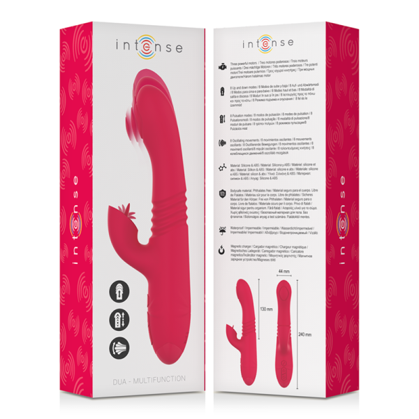 INTENSE - VIBRATEUR UP & DOWN RECHARGEABLE MULTIFONCTION DUA AVEC LANGUE ROUGE - – Image 6