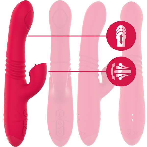 INTENSE - VIBRATEUR UP & DOWN RECHARGEABLE MULTIFONCTION DUA AVEC LANGUE ROUGE - – Image 3