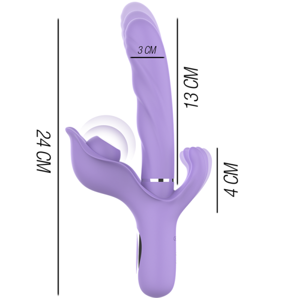 INTENSE - VIBRATEUR RECHARGEABLE MULTIFONCTION BILLIE ASPIRATION ET PULSATION VIOLET - – Image 4