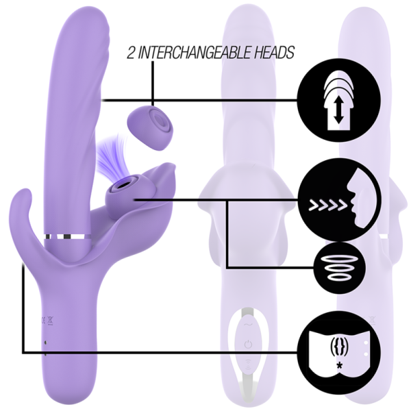 INTENSE - VIBRATEUR RECHARGEABLE MULTIFONCTION BILLIE ASPIRATION ET PULSATION VIOLET - – Image 3