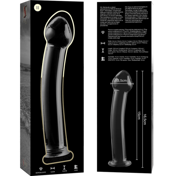 NEBULA SERIES BY IBIZA - MODÈLE 11 GODE EN VERRE BOROSILICATE CLAIR 16 CM -O- 3 CM - – Image 5