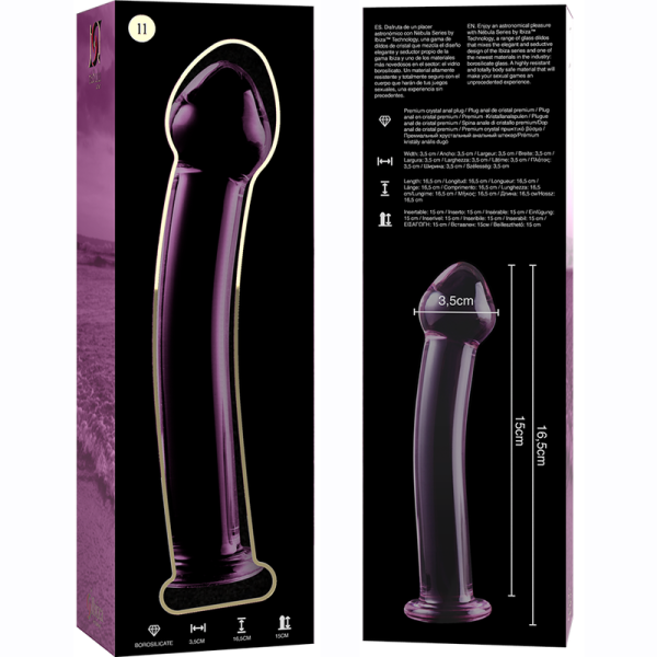NEBULA SERIES BY IBIZA - MODÈLE 11 GODE EN VERRE BOROSILICATE ROSE 16 CM -O- 3 CM - – Image 5