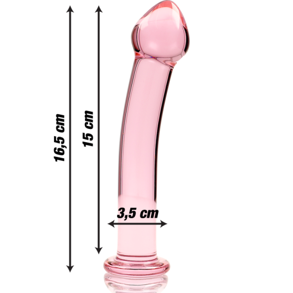 NEBULA SERIES BY IBIZA - MODÈLE 11 GODE EN VERRE BOROSILICATE ROSE 16 CM -O- 3 CM - – Image 4