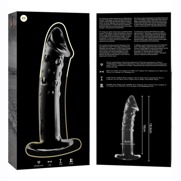 NEBULA SERIES BY IBIZA - MODÈLE 19 GODE EN VERRE BOROSILICATE CLAIR 18.5 CM -O- 4 CM - – Image 5
