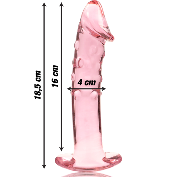 NEBULA SERIES BY IBIZA - MODÈLE 19 GODE EN VERRE BOROSILICATE ROSE 18.5 CM -O- 4 CM - – Image 4
