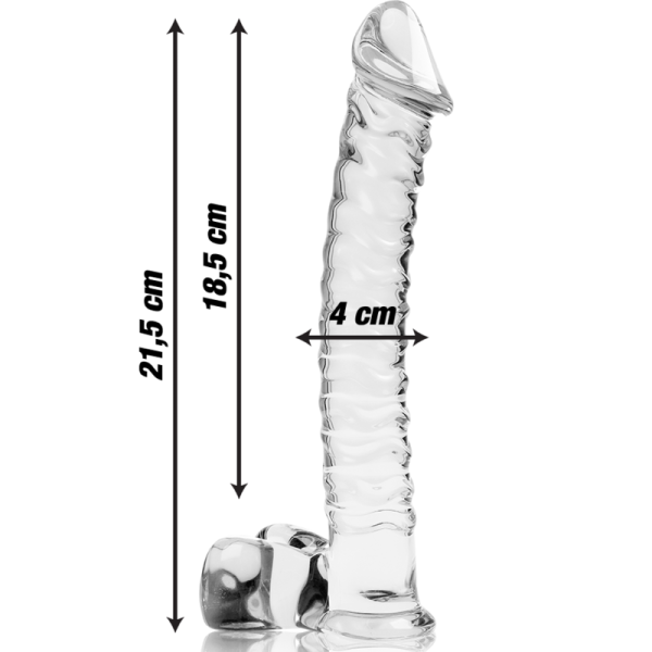 NEBULA SERIES BY IBIZA - MODÈLE 23 GODE EN VERRE BOROSILICATE CLAIR 21.5 CM -O- 4 CM - – Image 4