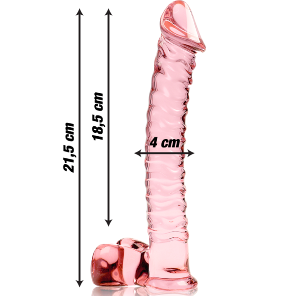 NEBULA SERIES BY IBIZA - MODÈLE 23 GODE EN VERRE BOROSILICATE ROSE 21.5 CM -O- 4 CM - – Image 4