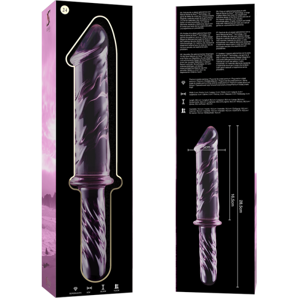 NEBULA SERIES BY IBIZA - MODÈLE 24 GODE EN VERRE BOROSILICATE ROSE 28.5 CM -O- 5 CM - – Image 5