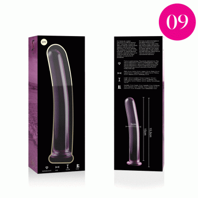 NEBULA SERIES BY IBIZA - MODÈLE 9 GODE EN VERRE BOROSILICATE ROSE 15.5 CM -O- 2.5 CM -