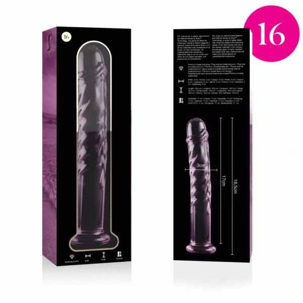 NEBULA SERIES BY IBIZA - MODÈLE 16 GODE EN VERRE BOROSILICATE ROSE 18.5 CM -O- 3 CM -