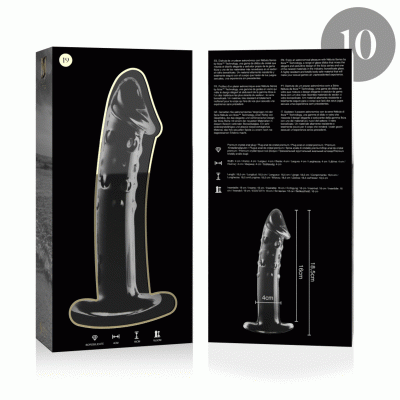 NEBULA SERIES BY IBIZA - MODÈLE 19 GODE EN VERRE BOROSILICATE CLAIR 18.5 CM -O- 4 CM -