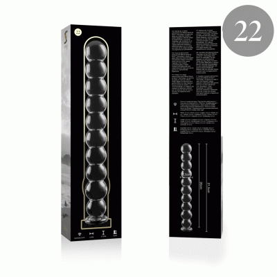 NEBULA SERIES BY IBIZA - MODÈLE 22 GODE EN VERRE BOROSILICATE CLAIR 21.5 CM -O- 2.5 CM -