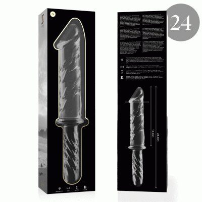NEBULA SERIES BY IBIZA - MODÈLE 24 GODE EN VERRE BOROSILICATE CLAIR 28.5 CM -O- 5 CM -