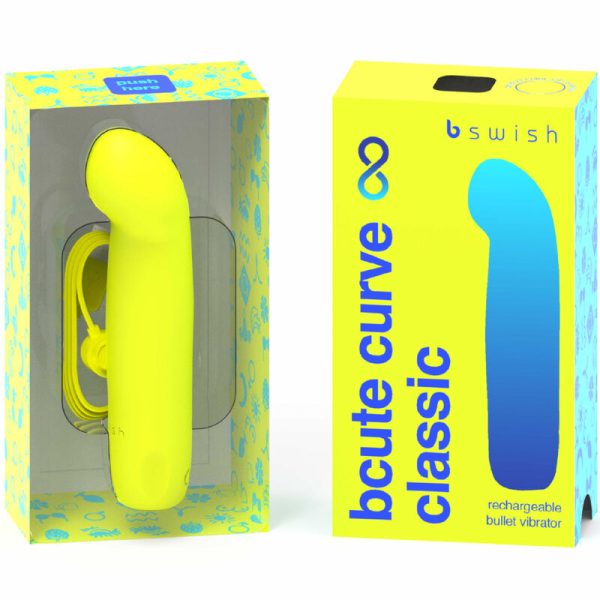 B SWISH - VIBRATEUR EN SILICONE RECHARGEABLE BCUTE CURVE INFINITE CLASSIC JAUNE - – Image 2