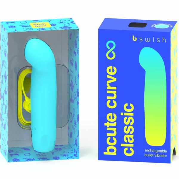 B SWISH - VIBRATEUR RECHARGEABLE BCUTE CURVE INFINITE CLASSIQUE BLEU SILICONE - – Image 2
