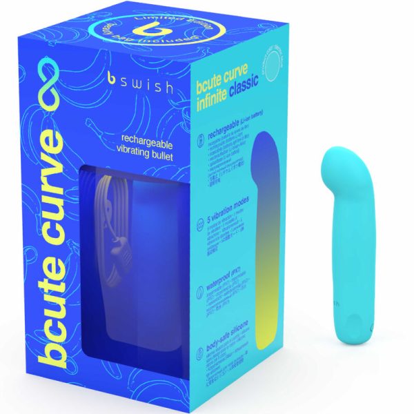 B SWISH - VIBRATEUR RECHARGEABLE EN SILICONE BLEU BCUTE CURVE INFINITE CLASSIC ÉDITION LIMITÉE - – Image 4