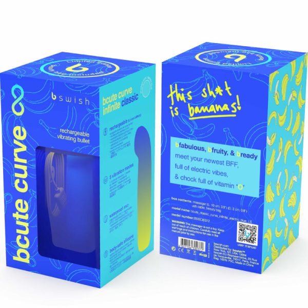 B SWISH - VIBRATEUR RECHARGEABLE EN SILICONE BLEU BCUTE CURVE INFINITE CLASSIC ÉDITION LIMITÉE - – Image 5