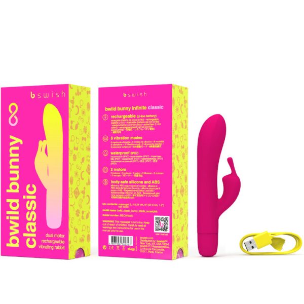 B SWISH - VIBRATEUR RECHARGEABLE CLASSIQUE BWILD BUNNY INFINITE SILICONE ROSE - – Image 3