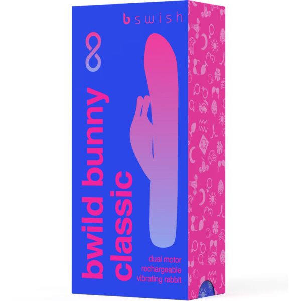 B SWISH - VIBRATEUR RECHARGEABLE CLASSIQUE BWILD BUNNY INFINITE SILICONE BLEU - – Image 4