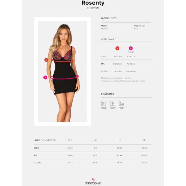 OBSESSIVE - CHEMISE ROSENTY & STRING XS/S - – Image 7
