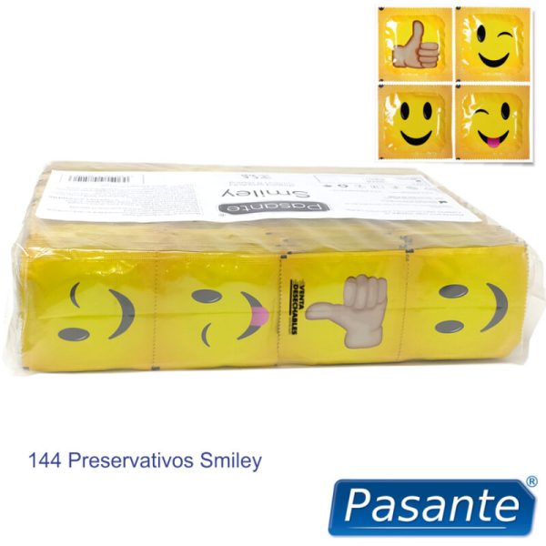 PASANTE - PRÉSERVATIFS SMILEY SAC 144 UNITÉS - – Image 3