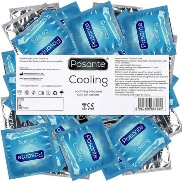 PASANTE - PRÉSERVATIFS EFFET REFROIDISSANT SAC 144 UNITÉS - – Image 3