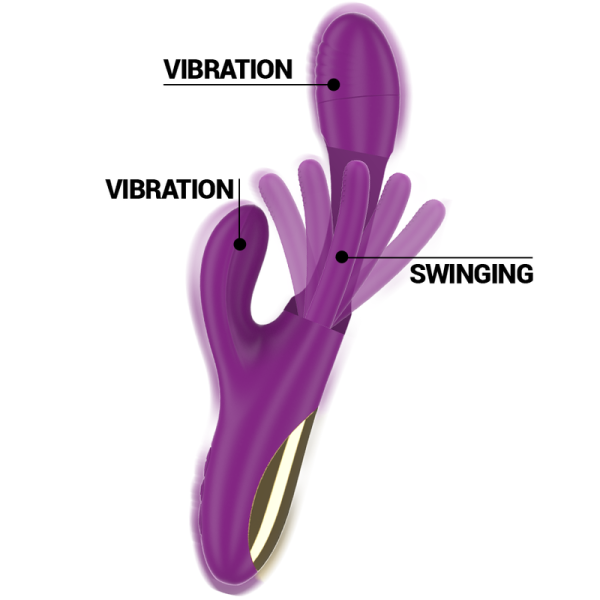 INTENSE - APOLO VIBRATEUR MULTIFONCTION RECHARGEABLE 7 VIBRATIONS AVEC LANGUE OSCILLANTE VIOLET - – Image 4