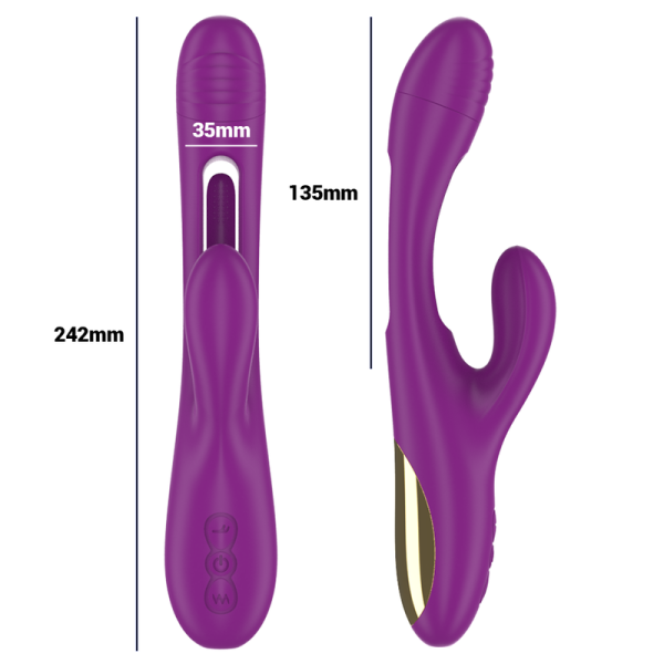 INTENSE - APOLO VIBRATEUR MULTIFONCTION RECHARGEABLE 7 VIBRATIONS AVEC LANGUE OSCILLANTE VIOLET - – Image 5