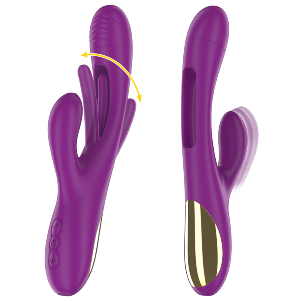 INTENSE - APOLO VIBRATEUR MULTIFONCTION RECHARGEABLE 7 VIBRATIONS AVEC LANGUE OSCILLANTE VIOLET - – Image 3