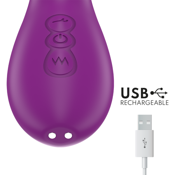 INTENSE - APOLO VIBRATEUR MULTIFONCTION RECHARGEABLE 7 VIBRATIONS AVEC LANGUE OSCILLANTE VIOLET - – Image 7