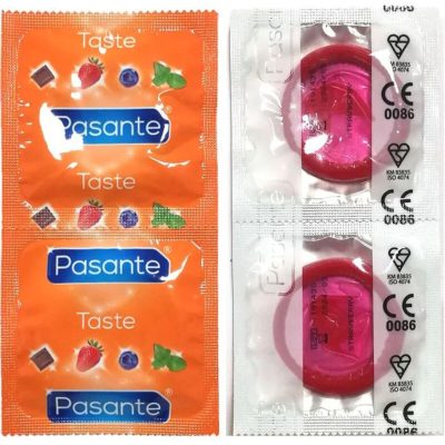 PASANTE - PRÉSERVATIFS SAVEUR FRAISE SAC 144 UNITÉS -