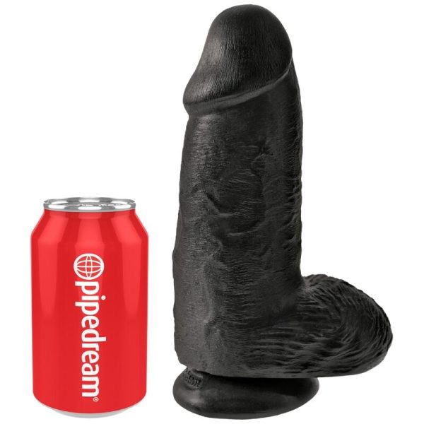 KING COCK - PÉNIS RÉALISTE CHUBBY 23 CM NOIR - – Image 5