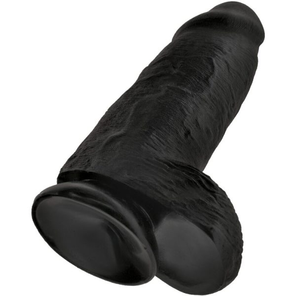 KING COCK - PÉNIS RÉALISTE CHUBBY 23 CM NOIR - – Image 4
