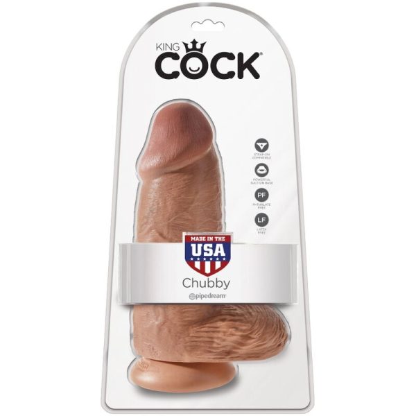KING COCK - PÉNIS RÉALISTE CHUBBY 23 CM CARAMEL - – Image 6