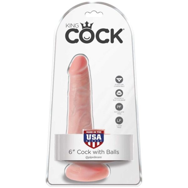 KING COCK - PÉNIS RÉALISTE AVEC BOULES 13.5 CM LÉGÈRES - – Image 6